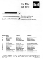Dual CV-1160-CT-1160-Service-Manual